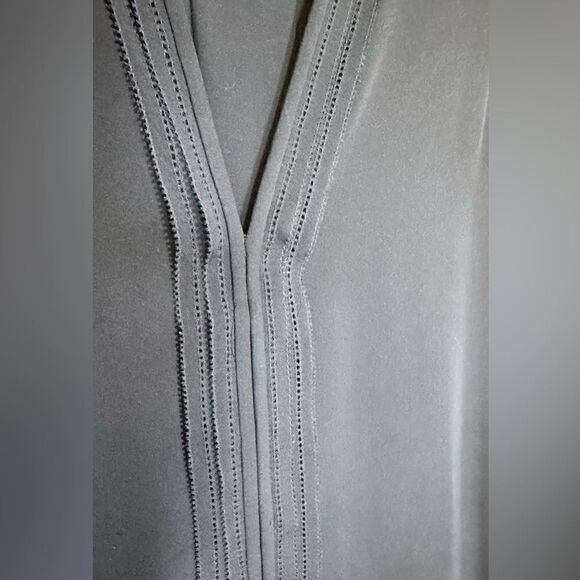 Joie tunic Silk Blouse Navy Blue ruffle long sleeves size XS - Picture 7 of 8